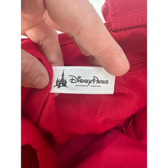 Walt Disney World Classic Mickey Running Cream  Red Canvas Tote Bag 100% Cotton - Picture 4 of 10